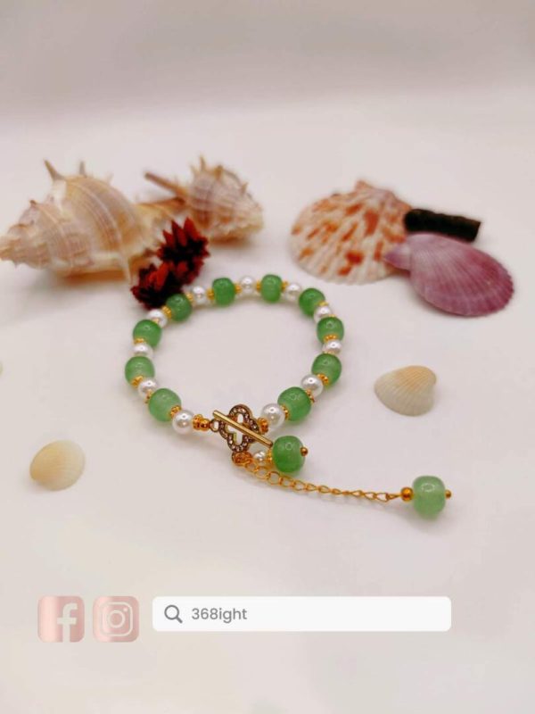 古風經典四葉草幸運珠手鏈手鍊 Bracelet - Image 2