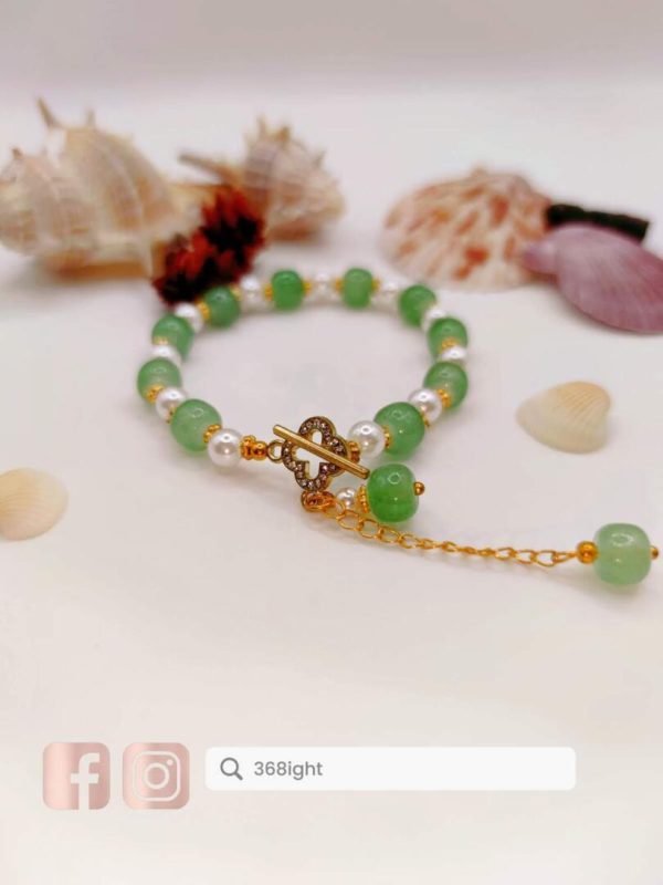 古風經典四葉草幸運珠手鏈手鍊 Bracelet - Image 4