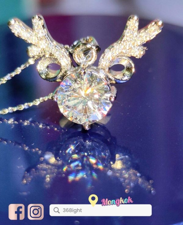 s925銀小鹿閃鑽頸鏈項鏈Necklace