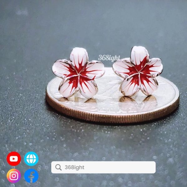925銀梅花古風耳環925 sliver earrings - Image 5
