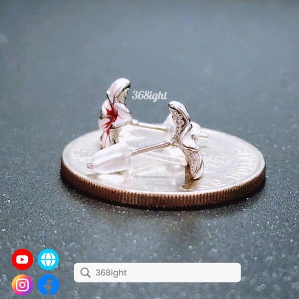 925銀梅花古風耳環925 sliver earrings - Image 3