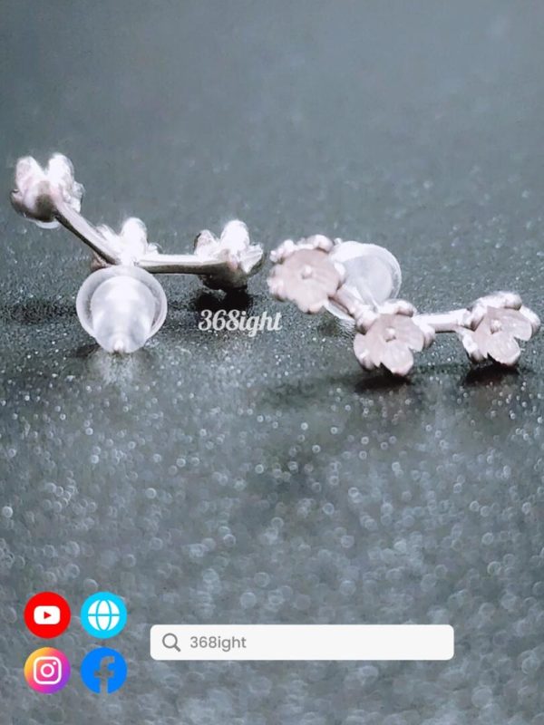 925銀韓系簡約小花耳環Earrings s925 - Image 2
