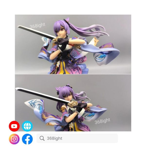 原神刻晴揮劍站立模型手辦公仔擺設收藏 - Image 4