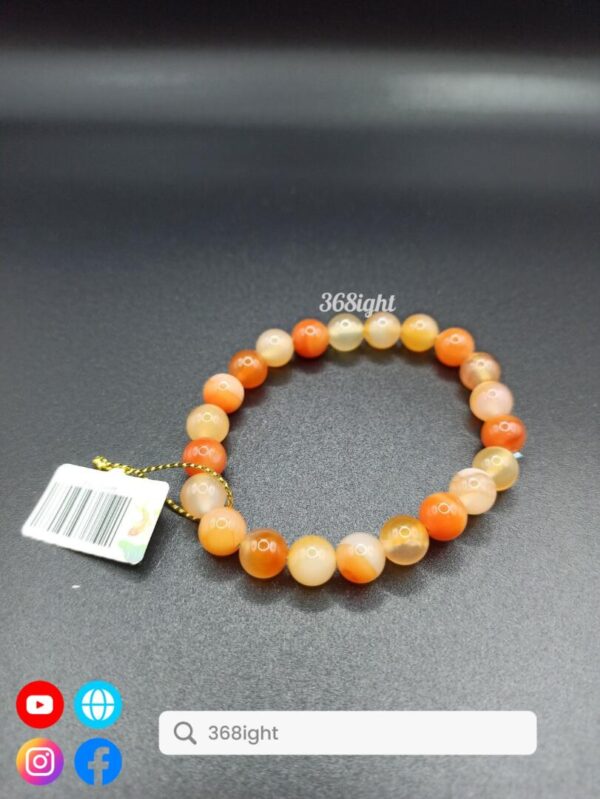 天然瑪瑙串珠手作手鏈 Agate Bracelet - Image 4