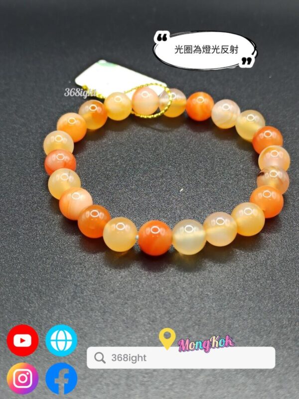 天然瑪瑙串珠手作手鏈 Agate Bracelet