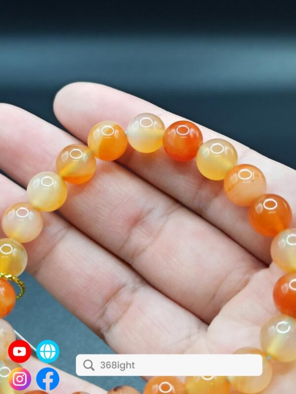 天然瑪瑙串珠手作手鏈 Agate Bracelet - Image 3