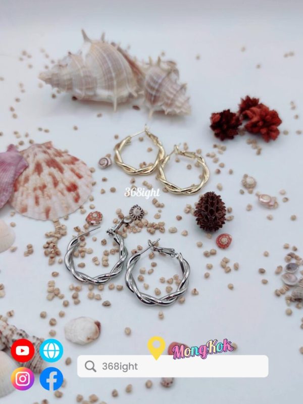 銀925 韓風簡約耳環耳釘 s925 earrings