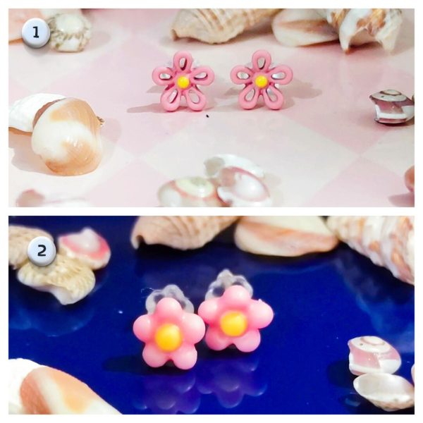 s925銀清新可愛花朵耳環耳釘925 silver flower earrings