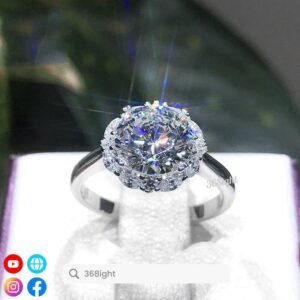 鴿子蛋5克拉/3克拉閃鑽戒指