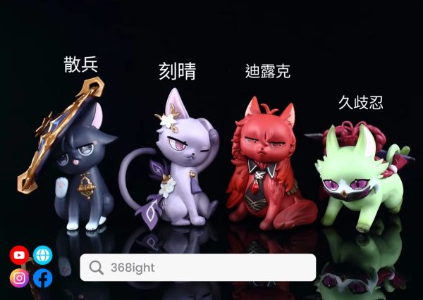 Genshin 原神刻晴貓咪喵喵手辦模型