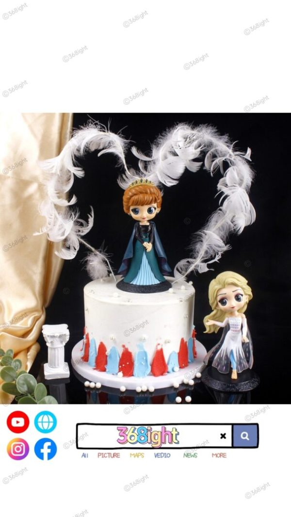 冰雪奇緣Elsa Anna 迷利手辦模型蛋糕裝飾 - Image 7