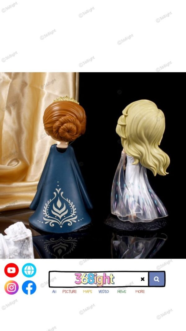 冰雪奇緣Elsa Anna 迷利手辦模型蛋糕裝飾 - Image 5