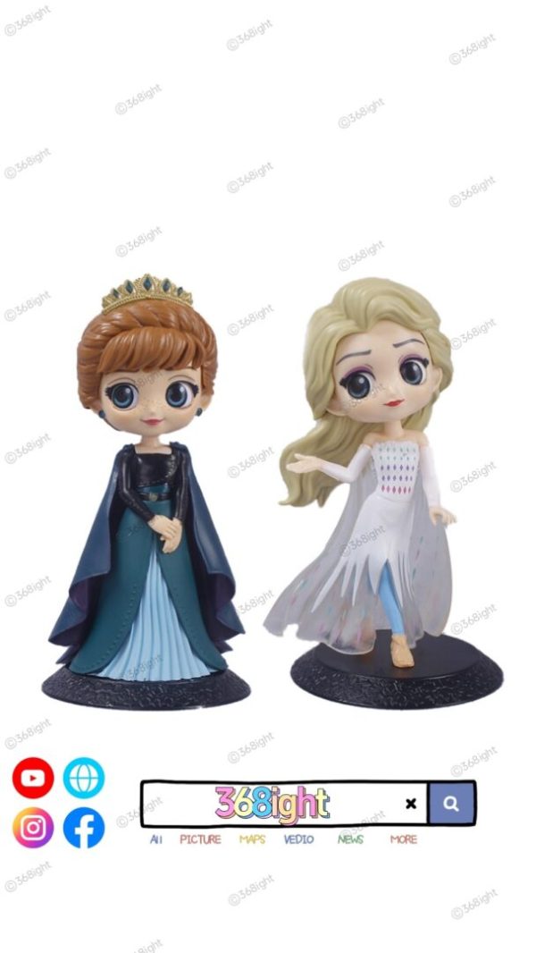 冰雪奇緣Elsa Anna 迷利手辦模型蛋糕裝飾