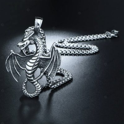 冰與火之歌 龍 朋克嘻哈鈦鋼頸鏈項鏈 Game of Throne Dragon Titanium Steel Necklace