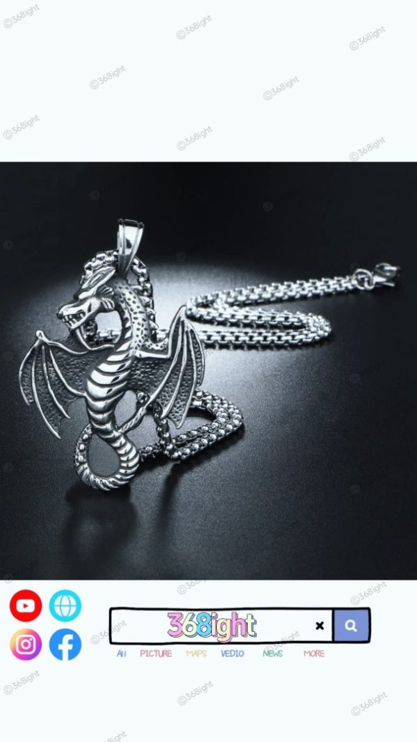 冰與火之歌 龍 朋克嘻哈鈦鋼頸鏈項鏈 Game of Throne Dragon Titanium Steel Necklace