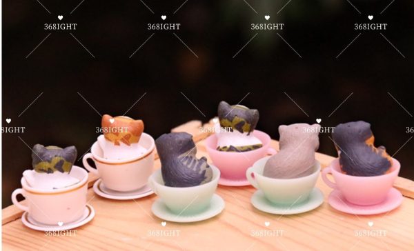 可愛迷你茶杯貓仔小擺件 - Image 8