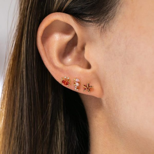 ins 海洋海馬粉鑽耳環earrin - Image 2