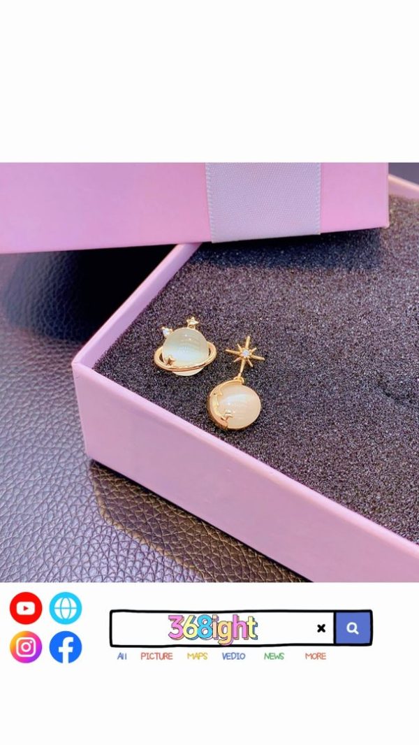 s925銀北極星貓眼石耳環 s925 polar star earrings - Image 5
