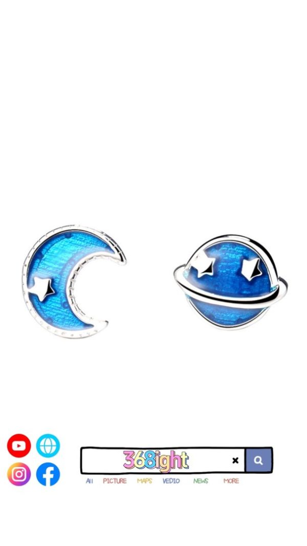 純銀宇宙星空耳環Sterling silver cosmic sky earrings