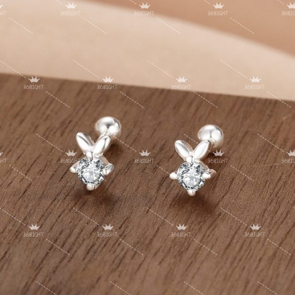 簡約小巧銀螺絲耳環Simple silver screw earrings - Image 7