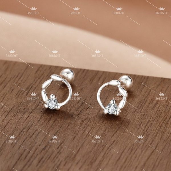 簡約小巧銀螺絲耳環Simple silver screw earrings - Image 9