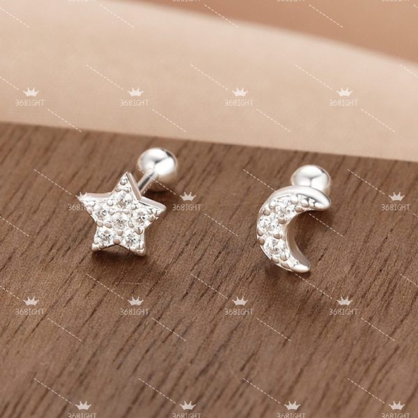 簡約小巧銀螺絲耳環Simple silver screw earrings - Image 8