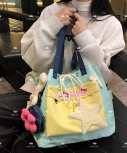 可愛雙色新式水桶包Cute two-color new style bucket bag
