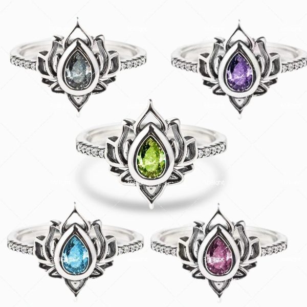 水滴蓮花戒指water drop lotus ring