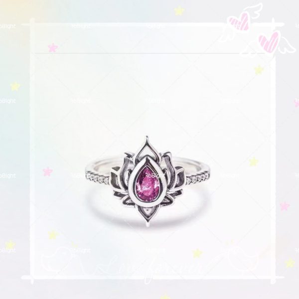 水滴蓮花戒指water drop lotus ring - Image 4