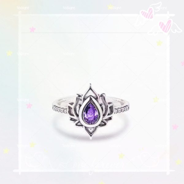 水滴蓮花戒指water drop lotus ring - Image 5