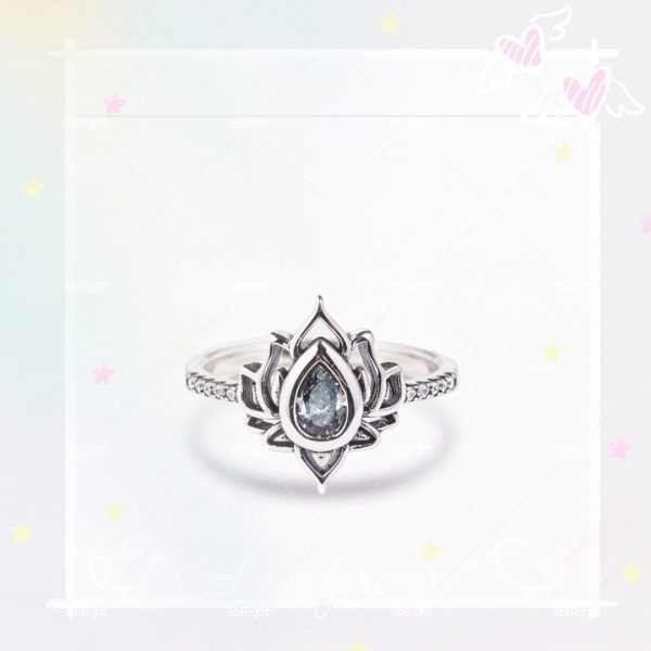 水滴蓮花戒指water drop lotus ring - Image 7