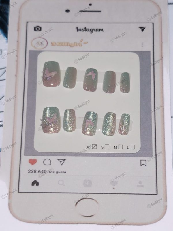 極光 與蝴蝶美甲假甲穿戴甲 - Image 2