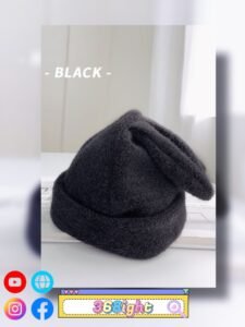 韓風少女學生顯年輕Ins兔子冷帽