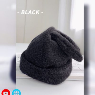 韓風少女學生顯年輕Ins兔子冷帽