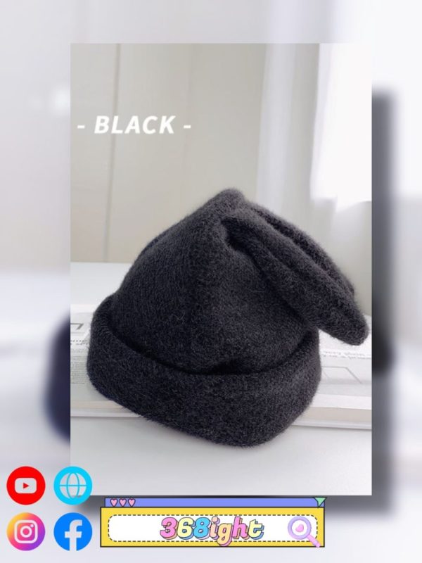 韓風少女學生顯年輕Ins兔子冷帽
