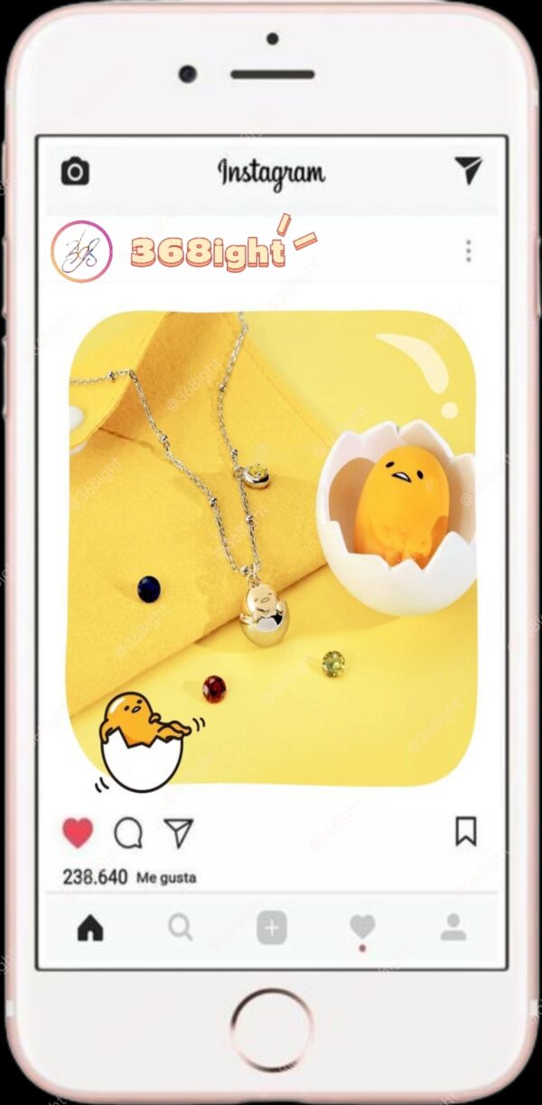 蛋黃哥梳乎蛋雞仔復活節生肖雞頸鏈鎖骨鏈Gudetama - Image 3
