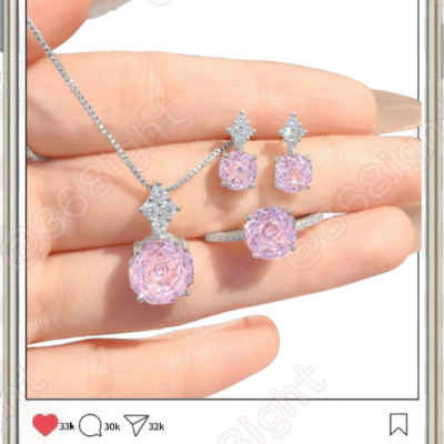 八角玫瑰閃彩寶套裝