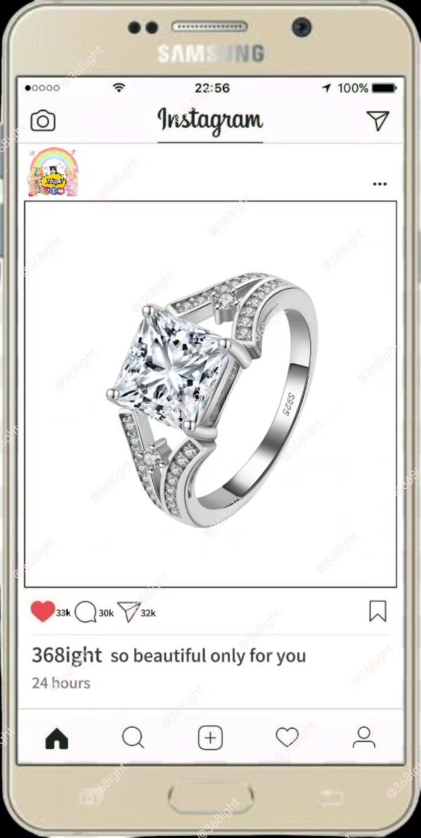 綠箭俠奧利弗費莉西蒂影視同款結婚求婚純銀戒指 - Image 3