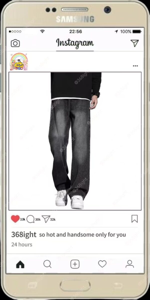 寬鬆直筒夏季牛仔長褲 - Image 5