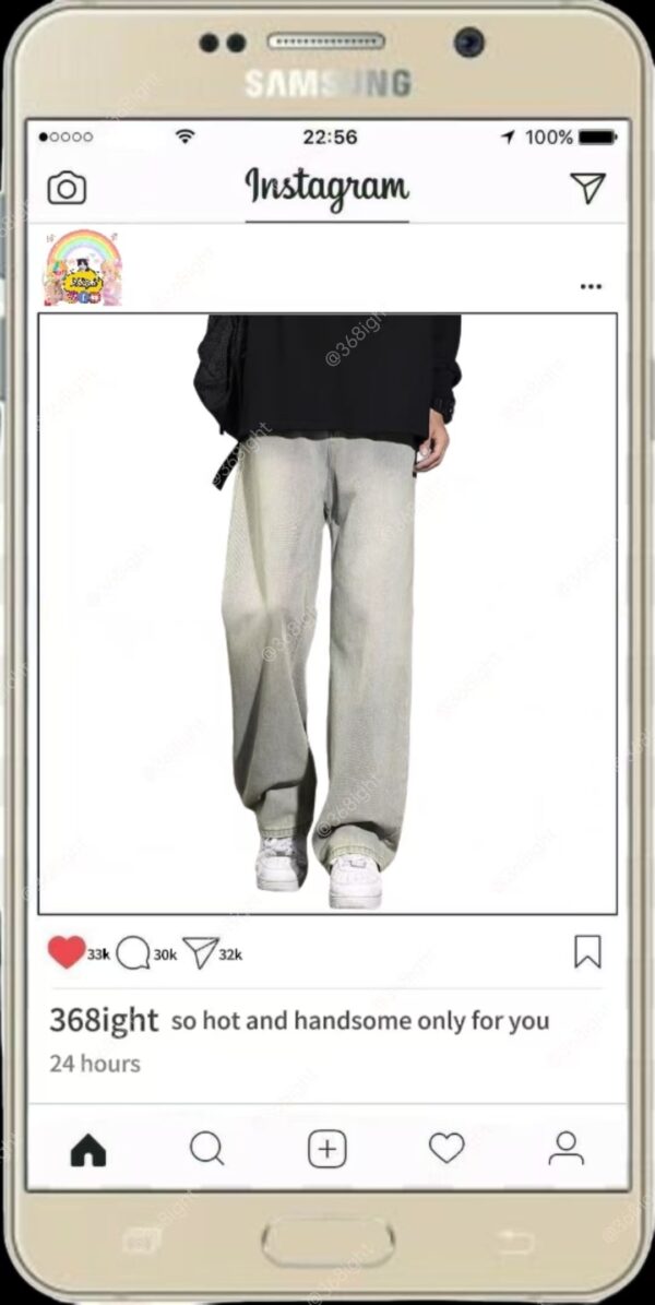 寬鬆直筒夏季牛仔長褲 - Image 6