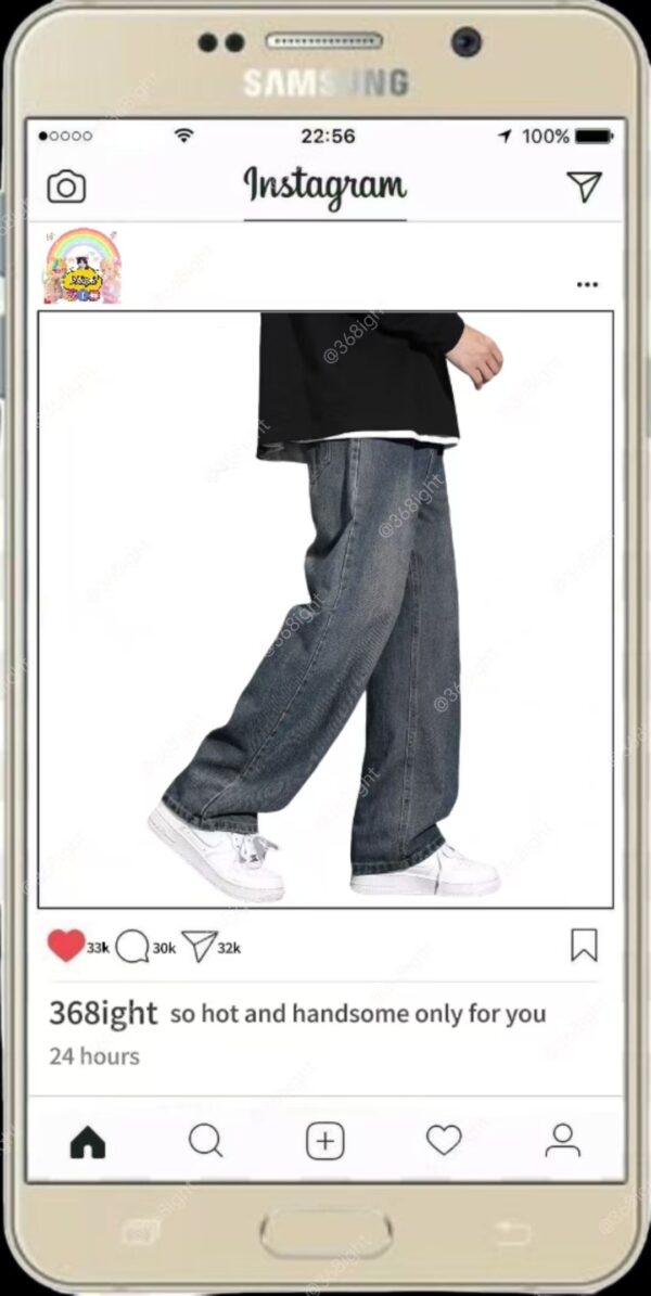 寬鬆直筒夏季牛仔長褲 - Image 7