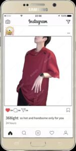 型男帥哥寬鬆上衣時尚綁帶上衣