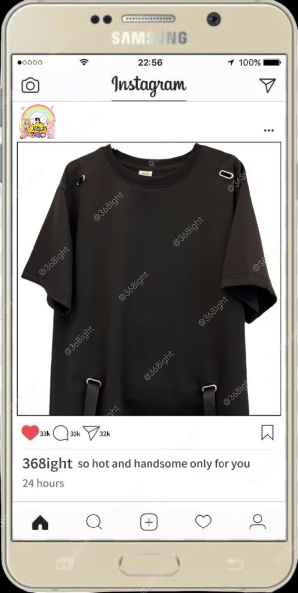 型男帥哥寬鬆上衣時尚綁帶上衣 - Image 8