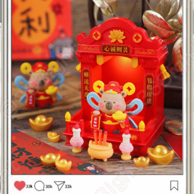 卡皮巴拉水豚財神汽車創意精品擺件