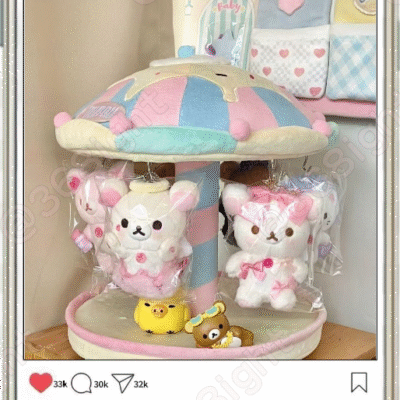 夢幻旋轉木馬掛件公仔公主擺設收納