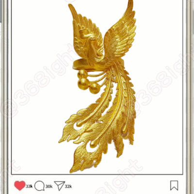 立體鳳凰婚嫁戒指