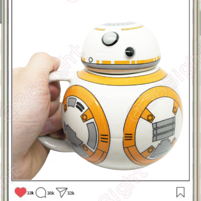 星球大戰 曼達洛人 BB8 黑白武士水杯馬克杯