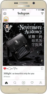 Addams Wednesday Nevermore 學院同款書包單肩包