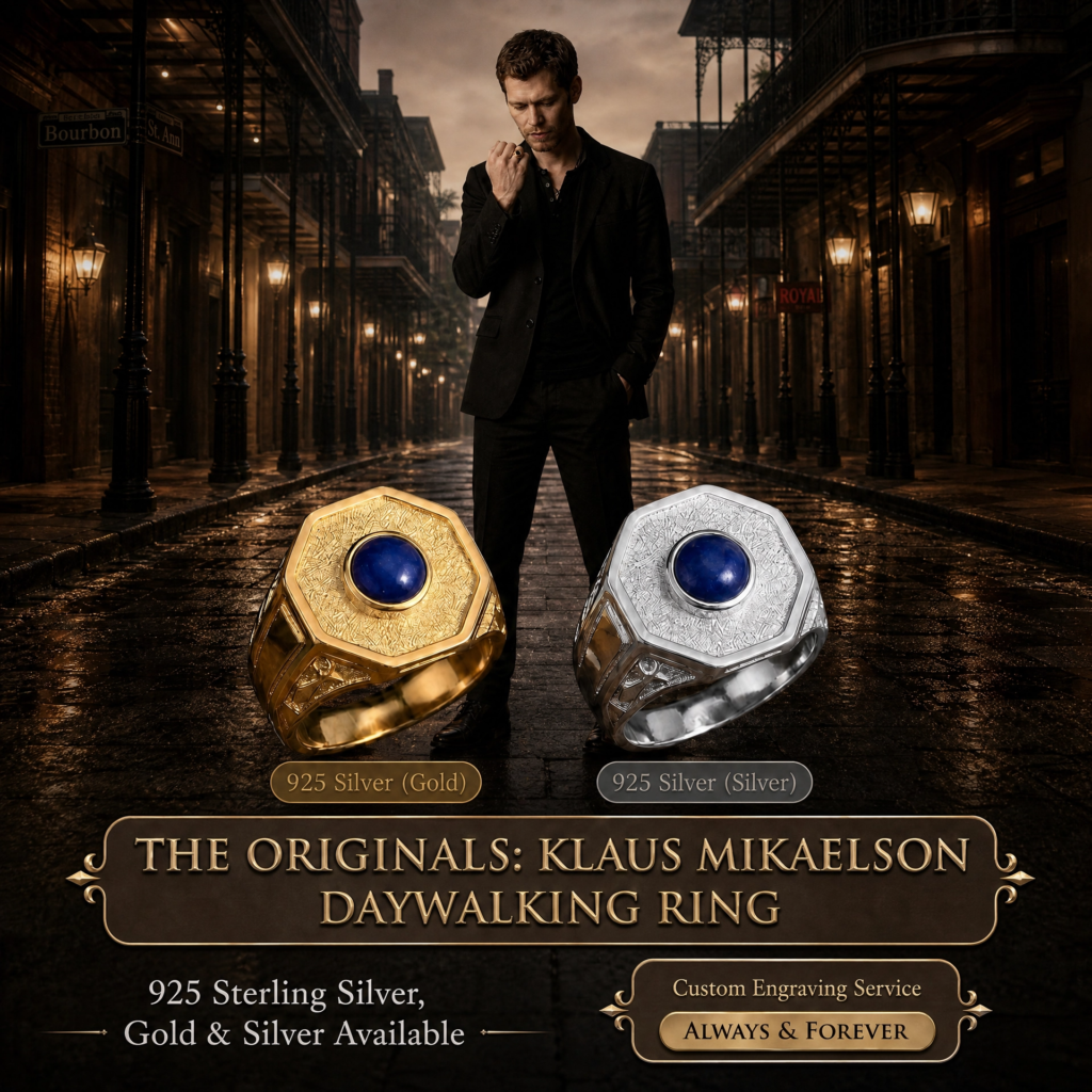吸血鬼日記 初代吸血鬼 Klaus Mikaelson Daysnight Silver Ring